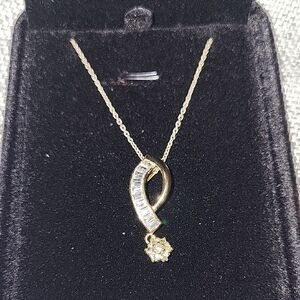 Elegant Gold and Silver Pendant Necklace, Unknown Brand